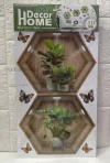 3d hexagonal photo frame simulation, three-dimensional potted plant photo frame sticker, butterfly photo frame wall sticker, three-dimensional handcrafted layer wall sticker Application Scenario